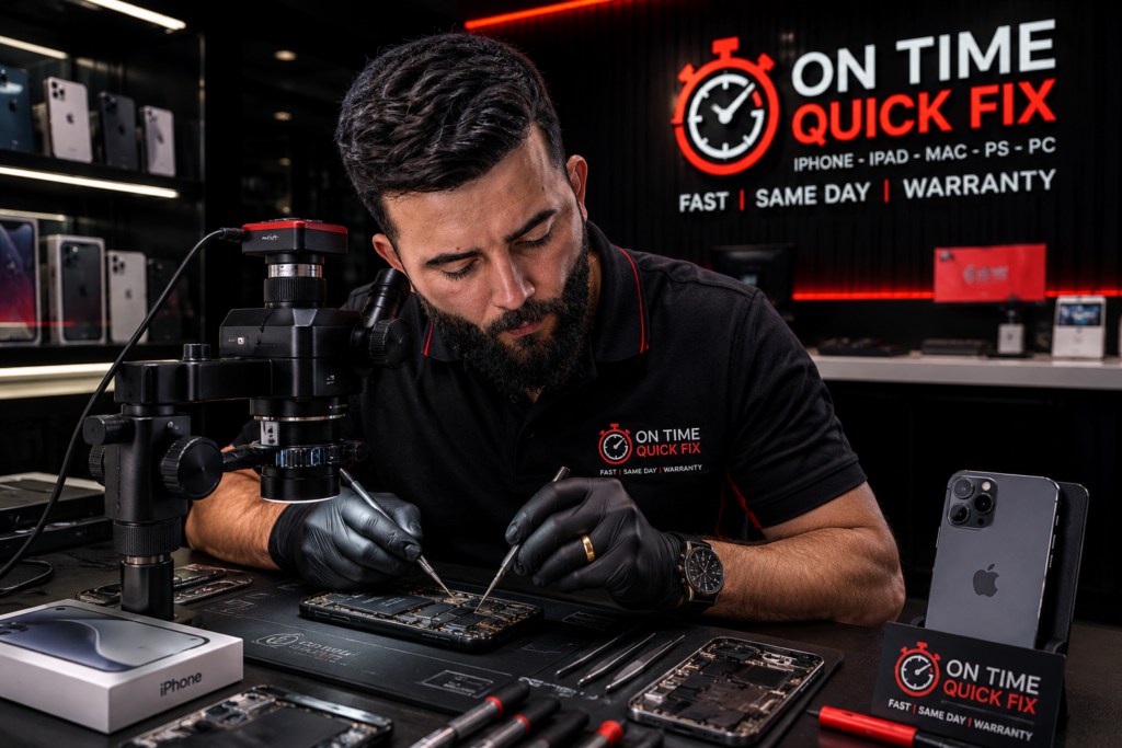 phone repairs near me technician fixing a device